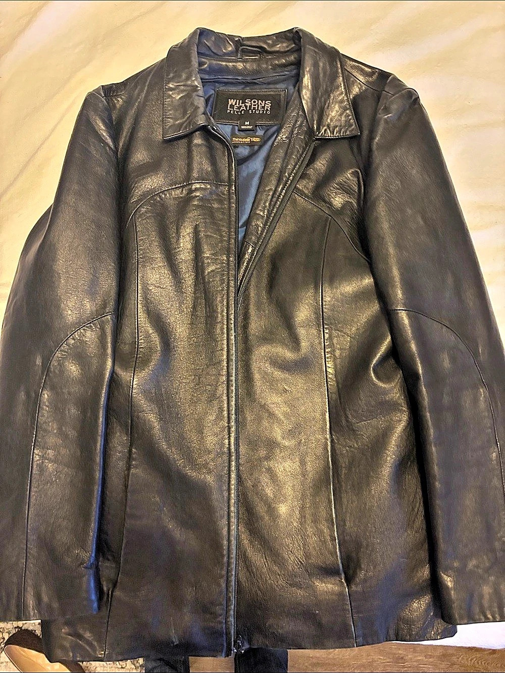 Wilson's Leather Jacket Black Size Medium
